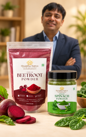Beetroot Powder + Organic Spinach Powder Combo - 100g each